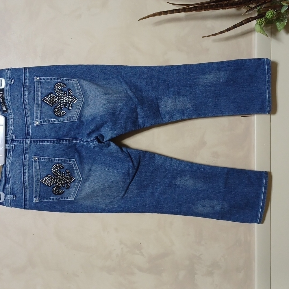 RED RIVET JEANS SIZE 9 - Picture 6 of 9